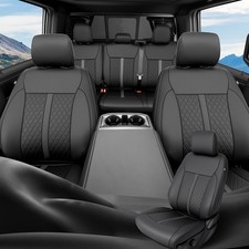 DiffCar  for Ford F150 Seat Covers: 2015-2026 SuperCrew/Crew Cab, Full Set Fa...