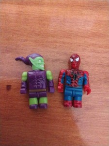 Mega Bloks Minifigures, Spiderman & Green Goblin, Loose