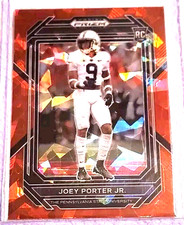 2023 JOEY PORTER JR RC Panini PRIZM ROOKIE / RED CRACKED ICE #175 PARALLEL 