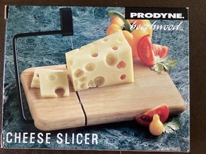 Prodyne Thick Beechwood Cheese Slicer, 9 ½" x 6" x ⅞"  Assorted Colors