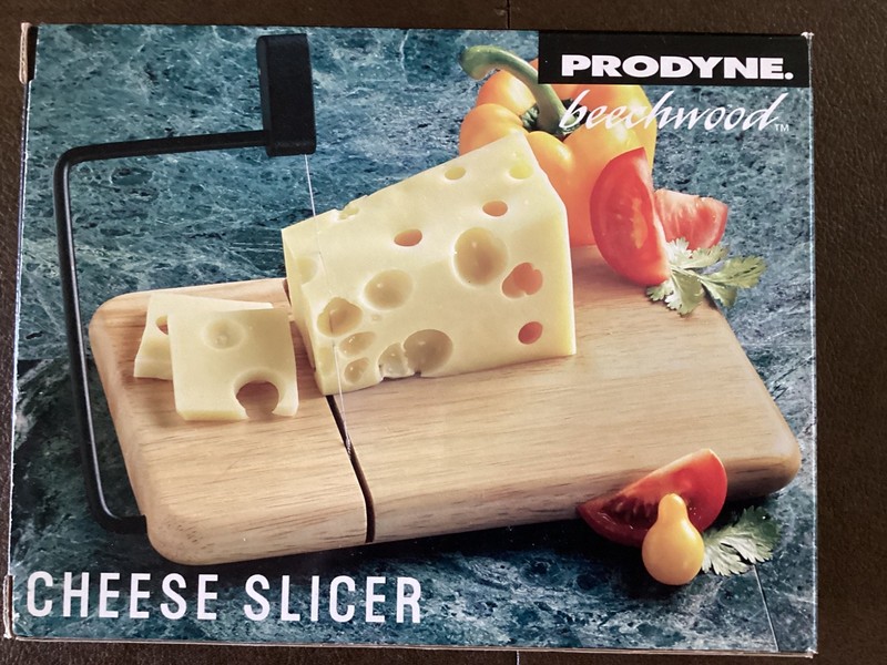 Prodyne Thick Beechwood Cheese Slicer, 9 ½" x 6" x ⅞"  Assorted Colors