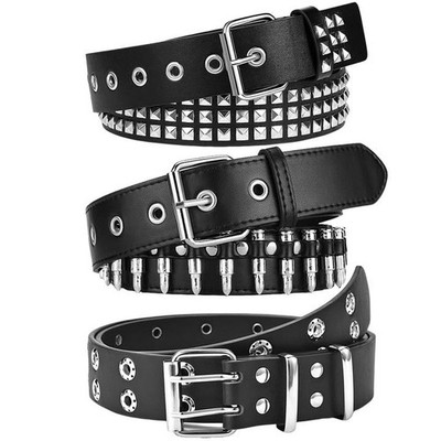 3 Pcs Studded Belt, Y2K Belt EMO Goth Belts Punk Rock with  display picture 3
