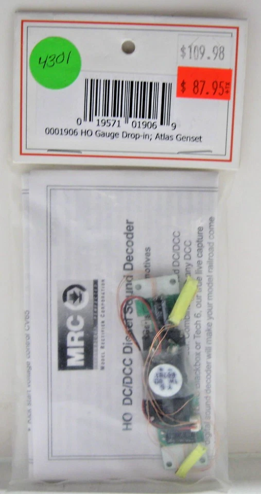 HO MRC Atlas Genset DC/DCC Diesel Sound Decoder #0001906 Brand NEW - Image 3 of 4
