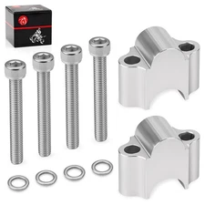 Pair 7/8'' Handlebar Risers Clamp Bar Kit For Motorcycle Honda Yamaha Kawasaki