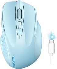 TECKNET Wireless Mouse BT5.0/3.0  2.4G Rechargeable 4800 DPI Silent USB A