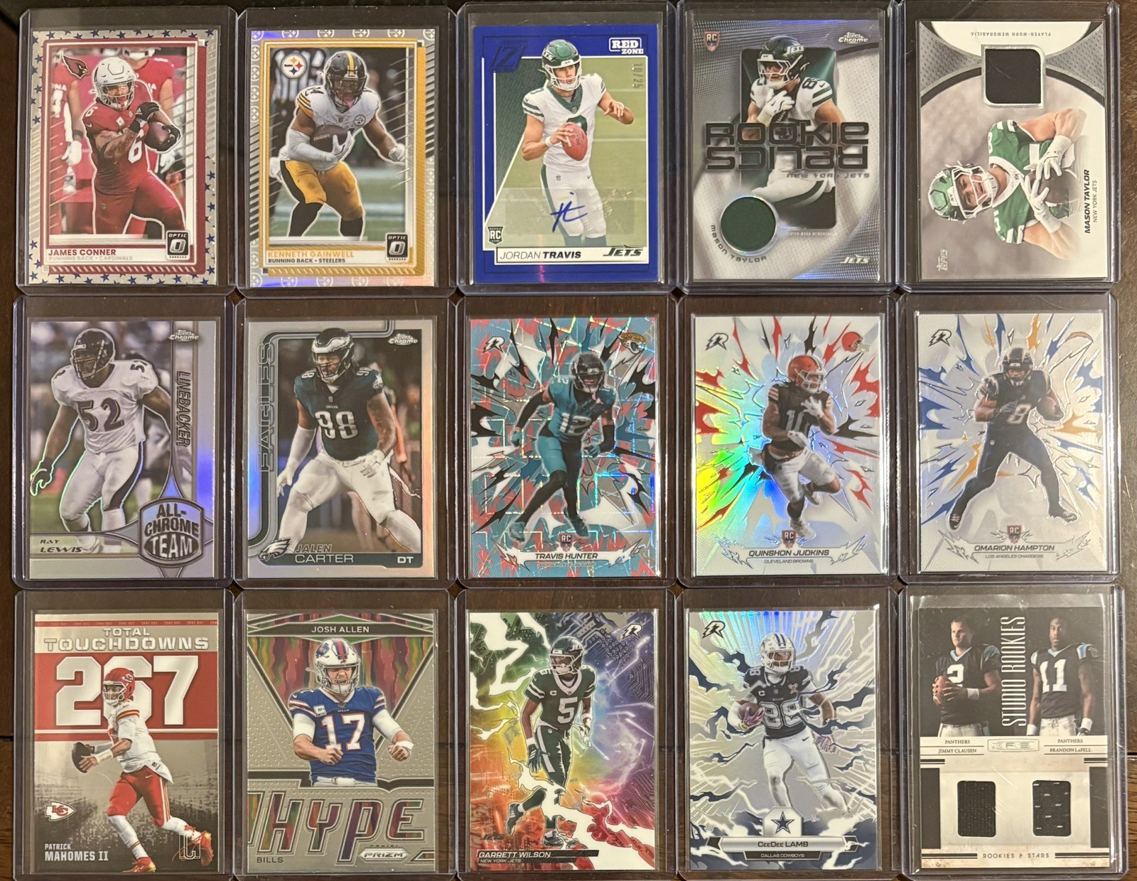 15 Card NFL Football Lot. 1 Rookie Auto /25, 2 Patches, 2 Numbered, 1 SP view 1