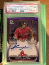 2023 Bowman Draft - Chrome 1st Kristian Campbell #CDA-KCA Purple  /250 (AU, RC)