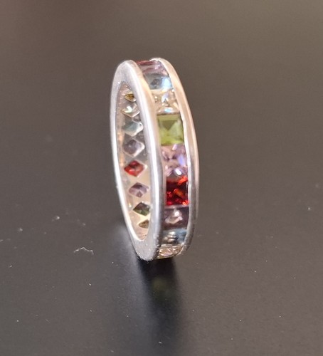 Silber 925 Memory- Ring, Regenbogen Größe 55 - Bild 6 von 12