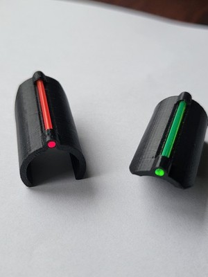 Fiber Optic Sight - 20ga - Shotgun - Clip On - High Visibility - 2 Pack 