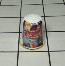 Disney Princess Cinderella III A Twist In Time Thimble - 1" tall new bone China 