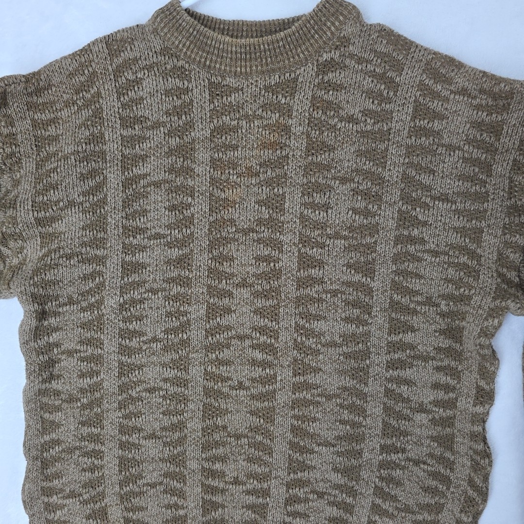 VTG Basic Elements Sweater Mens Large Linen Cotto… - image 2
