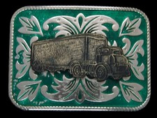 TJ15137 VINTAGE 1970s  SEMI-TRUCK  ORNAMENTAL DESIGN BELT BUCKLE