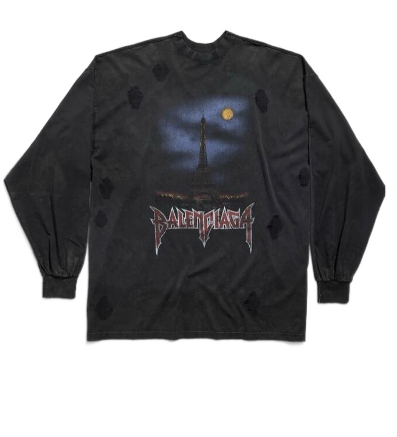 Balenciaga — Authentic Balenciaga Paris Moon Double Front Oversize Longsleeve T-Shirt Bnwt