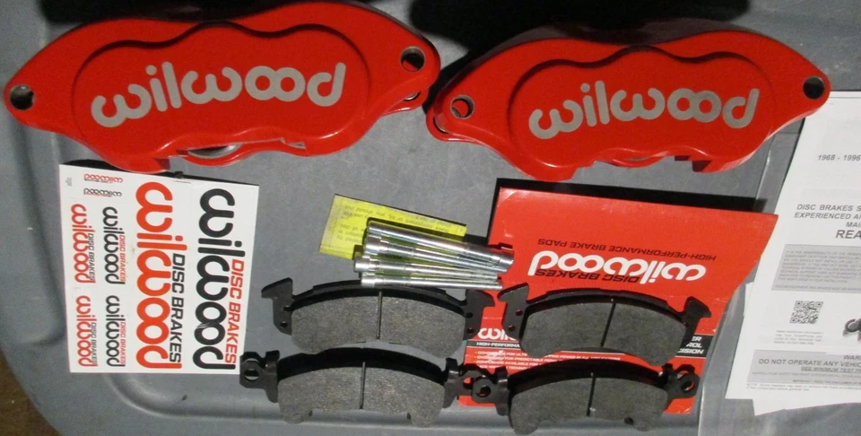 Kit de pinza delantera Wilwood 140‐11291‐R D52 2 pistones roja para camionetas/coches GM 1968-96 Foto 2 de 4