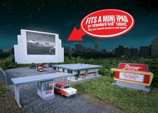 Kit de teatro Walthers Cornerstone HO 1/87 Skyview Drive-In pantalla para tableta de 7"
