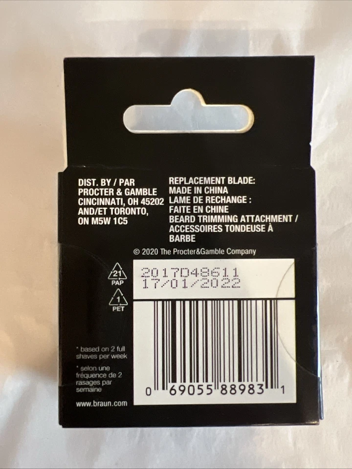 Braun Hoja de Repuesto XT3 XT5 Recortadora de Barba Afeitadora Nueva Genuina Foto 2 de 2