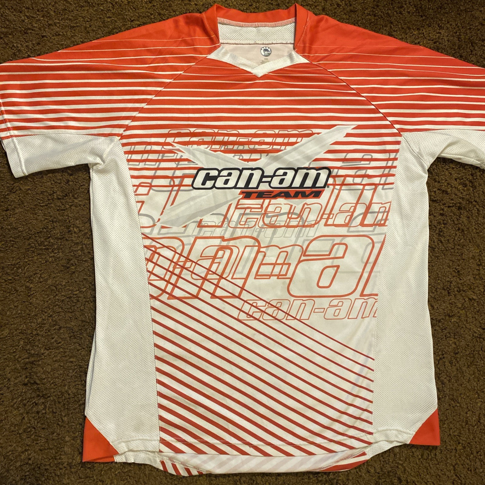 ALTRA Can Am Team Racing Powersports Camicia Uomo Medium Canam Rotax Racing Arancione Bianco