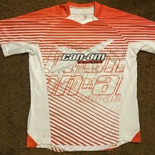 Can-Am Team Racing Powersports Shirt Men Medium Canam Rotax Racing Orange White