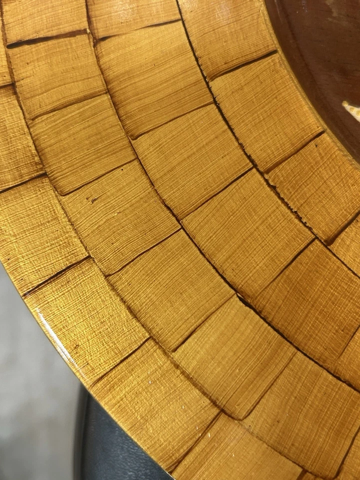 Bibi Leon grandes pratos de madeira feitos à mão decoração de parede casa arte elefantes cor mosaico - Imagem 4 de 4