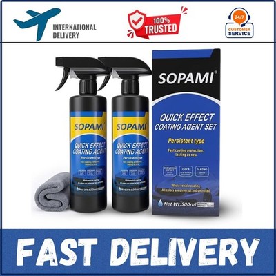 Sopami Ceramic Paint Sealant, Car Coating Spray 16.91 Fl Oz (Pack of 2)