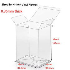 Clear Pop Display Case Compatible with 4" Inch Funko Pop Vinyl Figures,Heavy Dut
