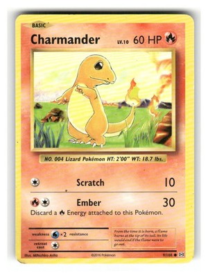 Charmander 9/108 Common Evolutions Pokemon Moderately Played