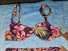 NWT Shade Shore Print Bikini Bra Top Bathing Suit Swimwear