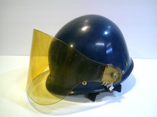 Gentex Rioter - Vintage 1970s Police Riot Helmet w Tinted Face Shield