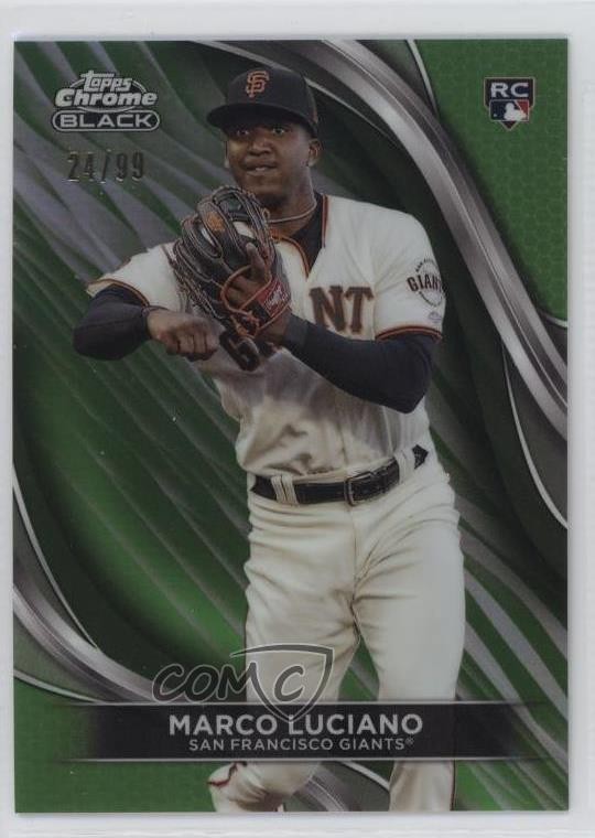 2024 Topps Chrome Black Green Refractor 24/99 Marco Luciano #7 Rookie RC 19l7