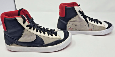Nike Blazer Mid Vintage Suede Black White Red Retro Skate Y2K OG Swoosh Hi Top
