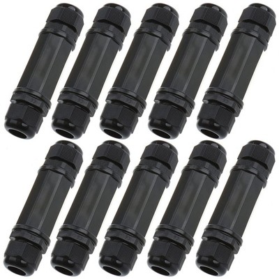 10PCS M22Z Shielded RJ45 Waterproof Cat5/5e/6 8P8C Connector Black