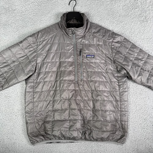 Patagonia Nano Puff Pullover 1/4 Zip Jacket Men's Large Gray Gorpcore 84020 - Picture 2 of 8