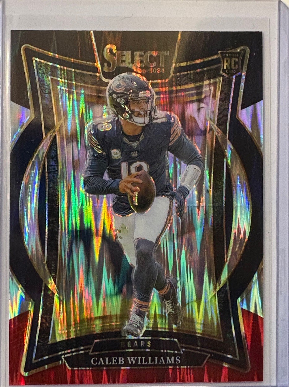 2024 Panini Select - Concourse Caleb Williams #25 Black & Red Shock Prizm (RC)