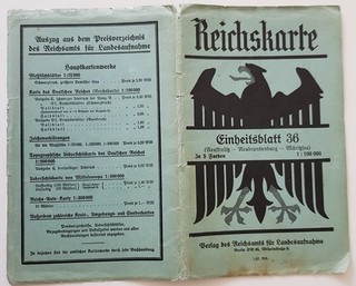 Reichskarte Einheitsblatt 36 Neustrelitz Neubrandenburg Müritzsee 1936