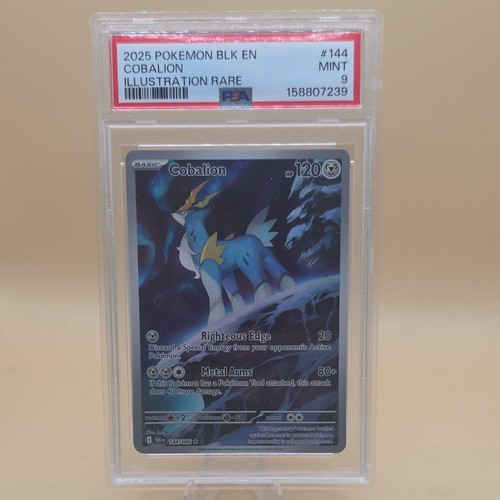 2025 POKEMON BLACK BOLT ILLUSTRATION RARE COBALION 144 PSA 9