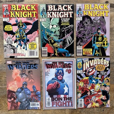 Marvel Invaders / Black Knight Comic Lot - 6 Book Set