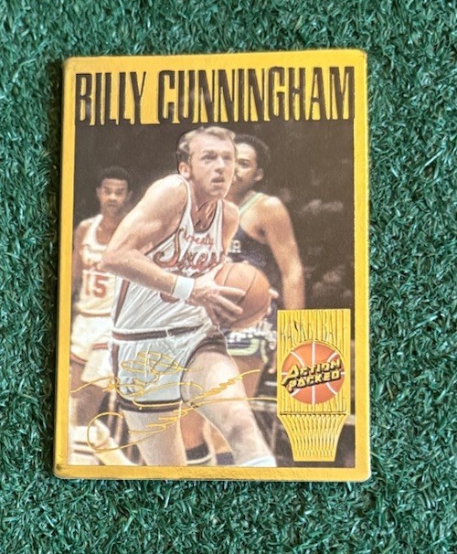 BILLY CUNNINGHAM - NBA HOF - 1995 ACTION PACKED HALL OF FAME BASE CARD #6  76ERS