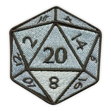 Twenty-sided dice - D20 Patch/Badge Embroidered