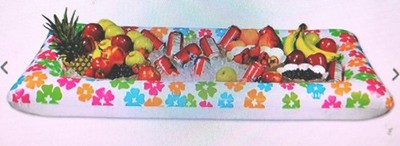 Inflatable Luau Buffet Cooler Tropical Hibiscus Flower Party Decor 4    NEW