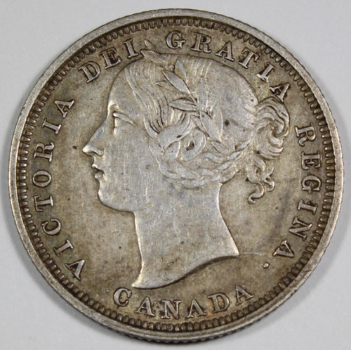 1858 20 Cent Canada 1-Year Type 750K Mintage Extra Fine Plus KM 4 Free Shipping