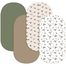4 Pack Mallard Duck Bassinet Sheets 32 X 16 X 4 Inches Hunting Stretchy Neutral
