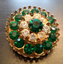 *RARE* STUNNING VINTAGE ESTATE SIGNED CORO RHINESTONE 1 1/2