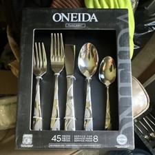 Oneida Tuscany 45pc Stainless Steel Flatware ...
