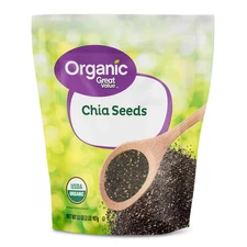Great Value Organic Chia Seeds, 32 oz (907g) – USDA Organic, Gluten-Free