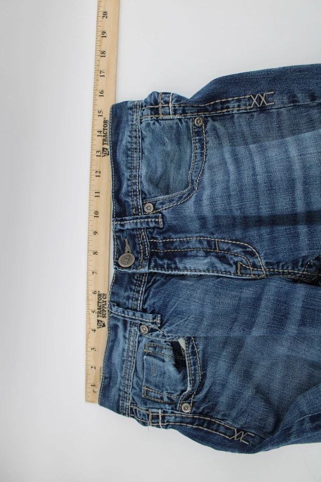 Jeans BKE Para Hombres 30XL Azul Carter Pierna Recta Desteñido 30x36 Denim Lavado Oscuro Foto 3 de 4