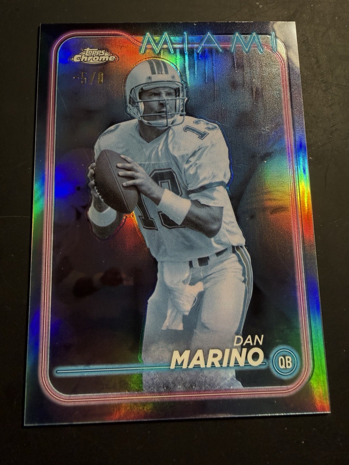 2024 Topps Chrome Rookie Dan Marino #106 Frozen Refractor -5/0 (RC) SSP Dolphins