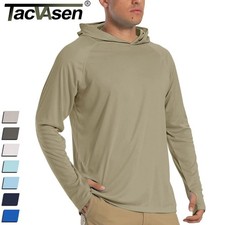 Mens Hoodies UPF 50+ Sun Protection Performance Long Sleeve Shirt Quick Dry Tops