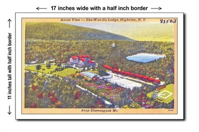 New York 1940s - Aerial view -- Sha-Wan-Ga Lodge, Highview, N. - 11x17 Poster