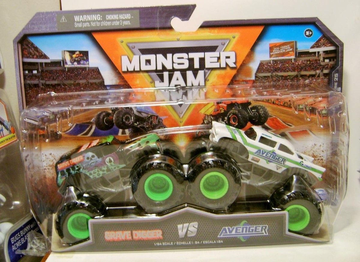 GRAVE DIGGER VS AVENGER 57 CHEVY BEL AIR TWO 2 PACK MONSTER JAM