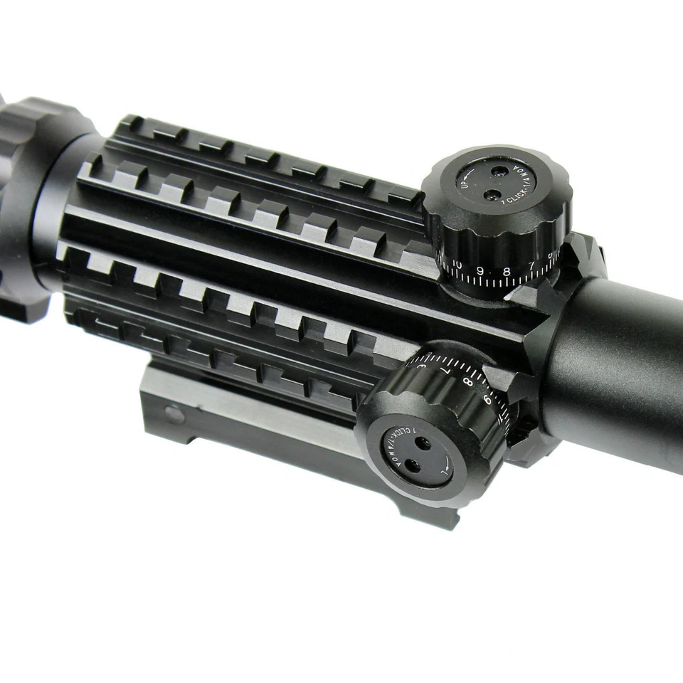 Tactical 4-12X50 EG Rifle Scope Red Green Dual illuminated with Side Rails Mount - Image 3 of 4